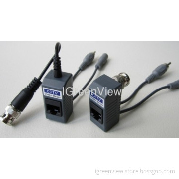 1 Channel Passive Cctv Camera Utp Video Balun With Audio 